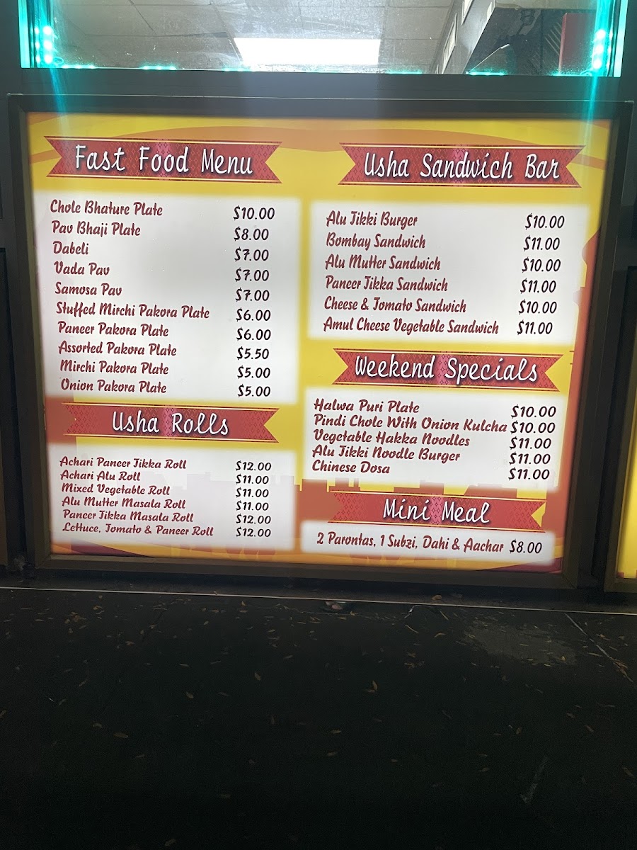 Usha Foods Menu - Image 5
